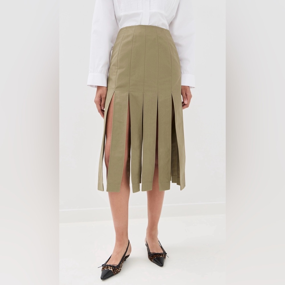 Simone Roche Multi Slit Skirt in Beige - Picture 2 of 7